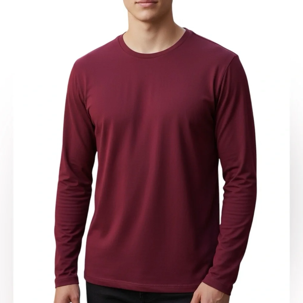 The‎ North Face Flashdry Long Sleeve Crew Shirt Maroon Medium